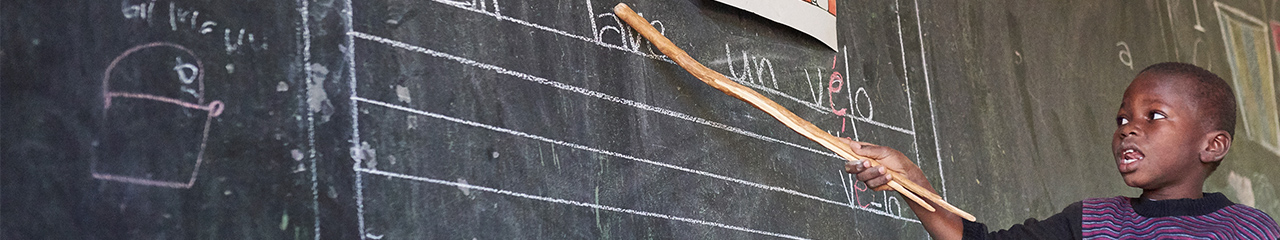 young student in class in Burkina Faso