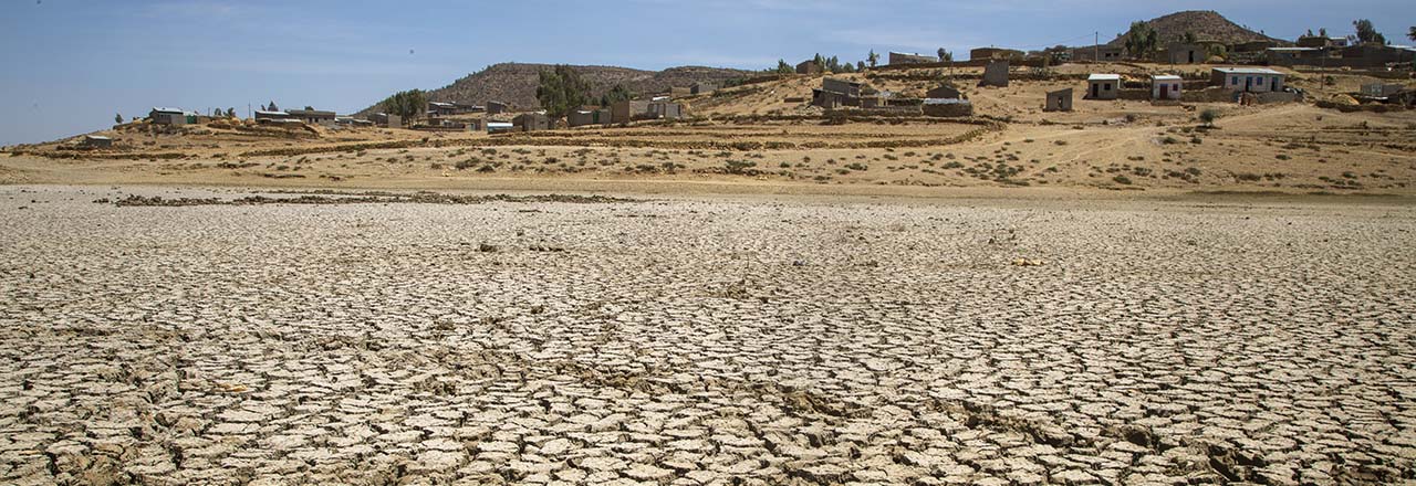 dry reservoir in Ethiopia