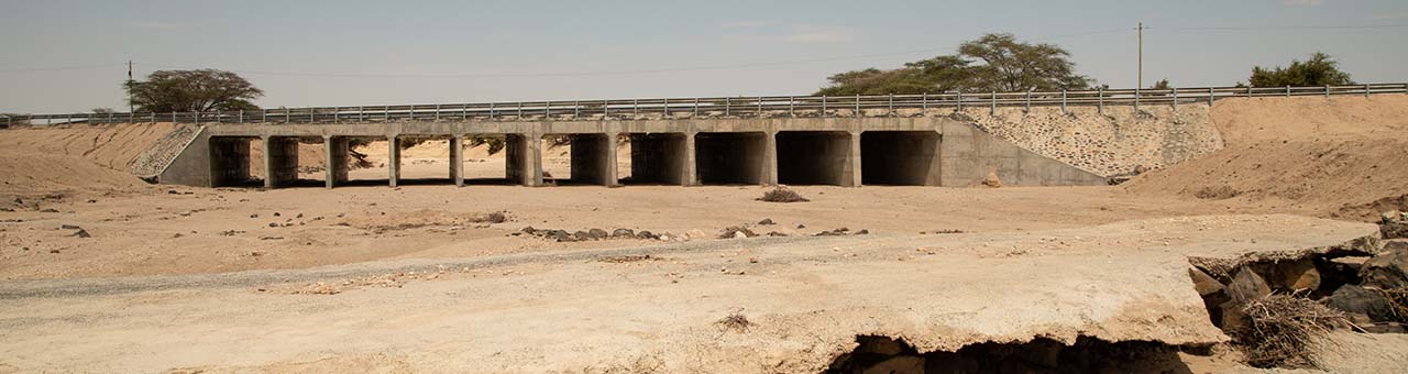 dry river bed in Kenya