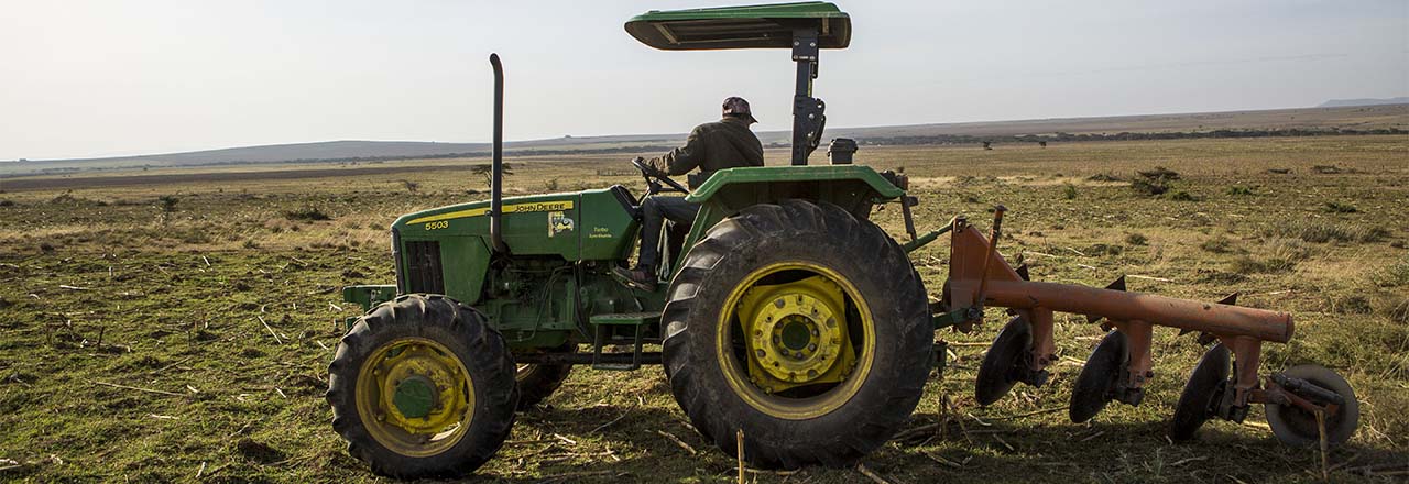 farmer on tractor