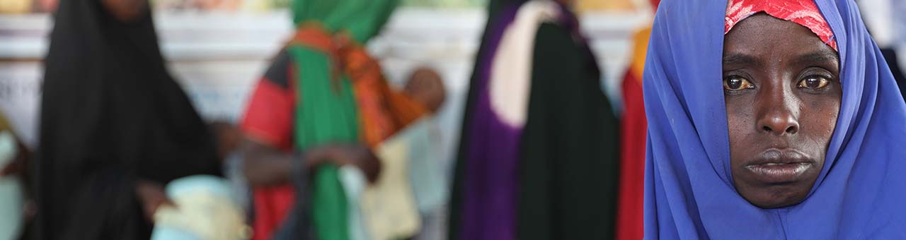 Somali woman at health care center