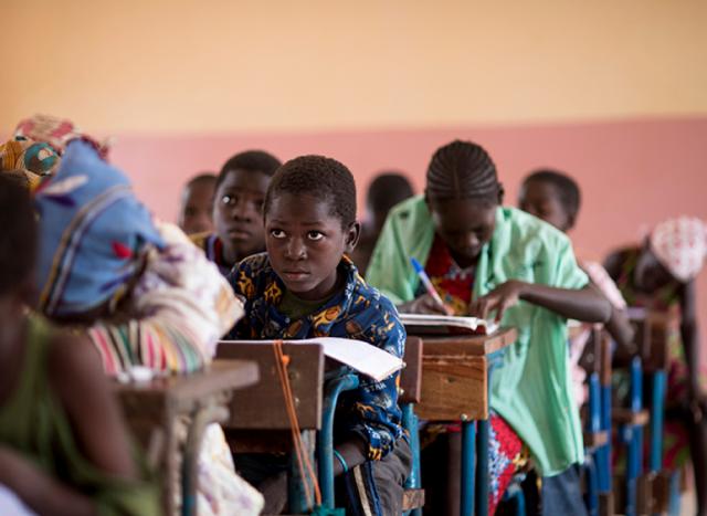 children in classroom