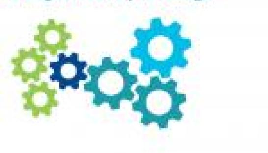CRS manual "Practical Guidance on Developing a Project’s Theory of Change," featuring interconnected blue and green gears.