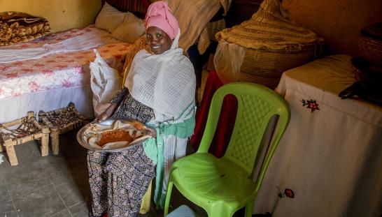 woman at home in Ethiopia