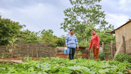 Trained local workers help eliminate malaria in Cambodia.