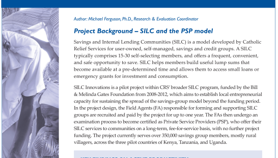 large-scale Randomized Control Trial conducted in Kenya, Tanzania and Uganda