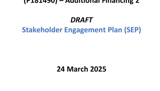 This Stakeholder Engagement Plan (SEP) covers the activities under the AF II. 