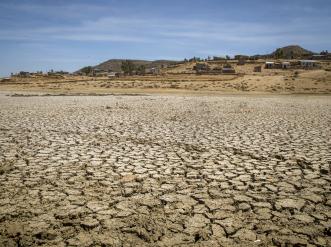 dry reservoir in the Tigray region of Ethiopia