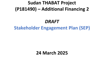 This Stakeholder Engagement Plan (SEP) covers the activities under the AF II. 