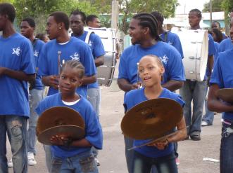children playing drums