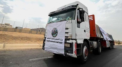 aid delivery truck in Egypt