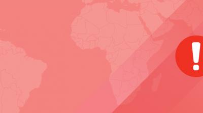 Map of the world – emergency in Afghanistan