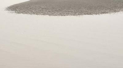 man in Bangladesh standing in shallow water 