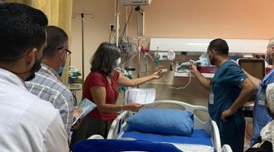EA Healthcare workers checking equipment