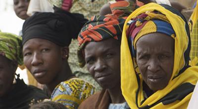 women in CRS savings-led microfinance group