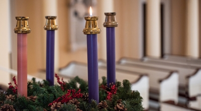 Advent wreath and candles
