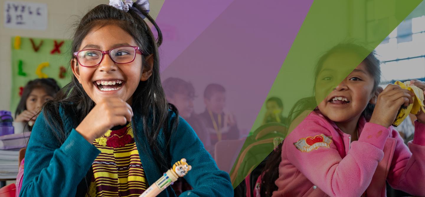 child sitting in classroom