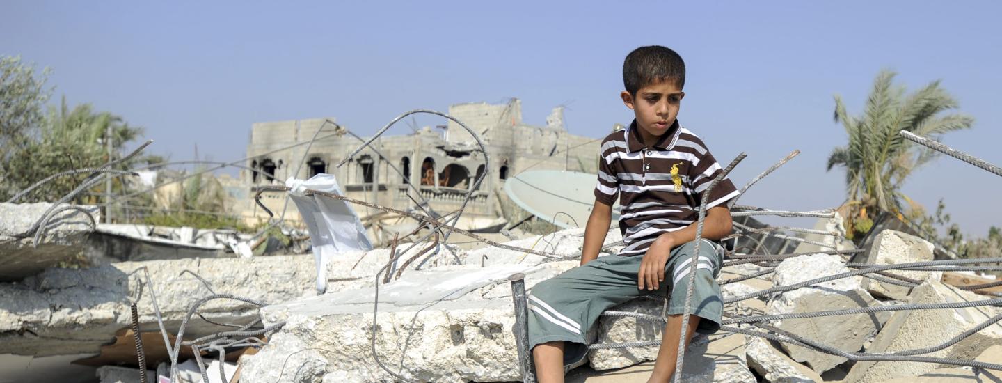 A bboy called Omear Abu Samhan Mob whose family home was destroyed in the Gaza-Israel conflict