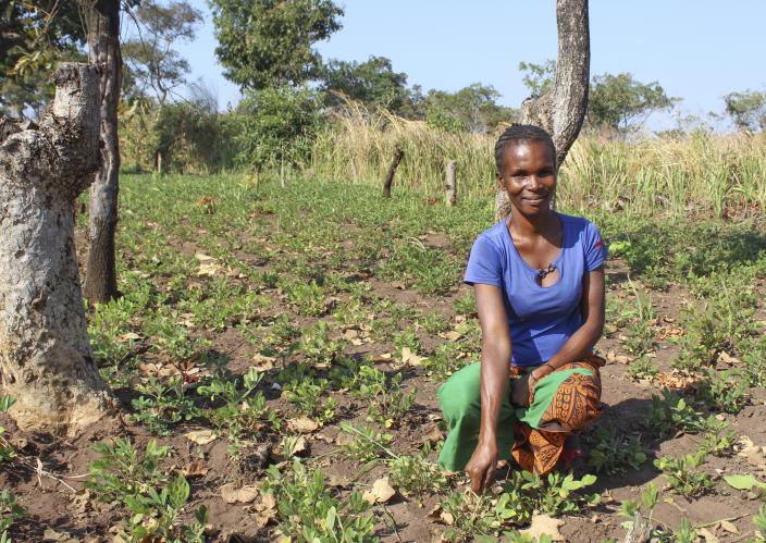 woman in field in Central African Republic