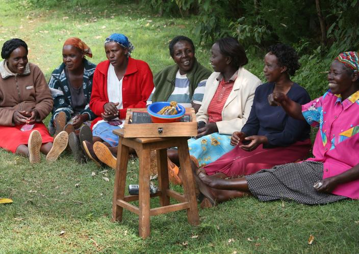 group of people during an outdoor meeting