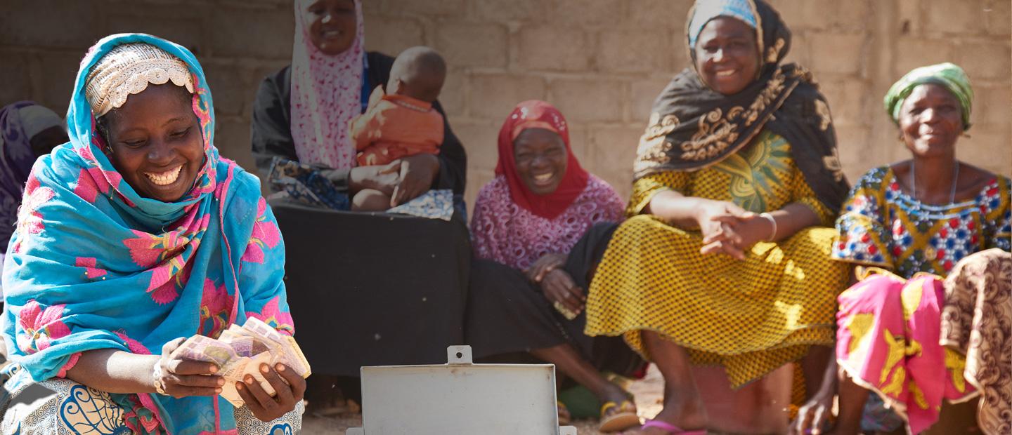 Women sitting on the floor.
