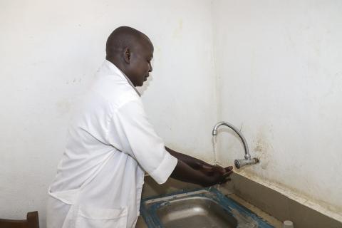 Albert Kampete is the director of the Integrated Health Center in Kossehone village in Cameroon.