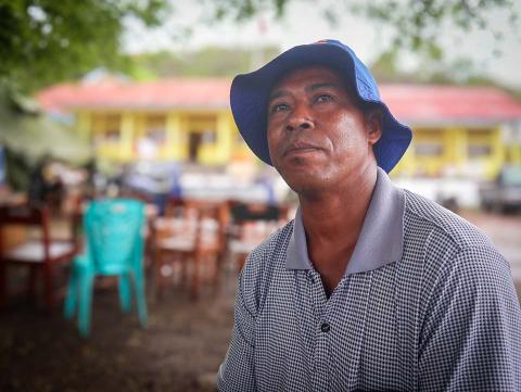 A man with a hat.
