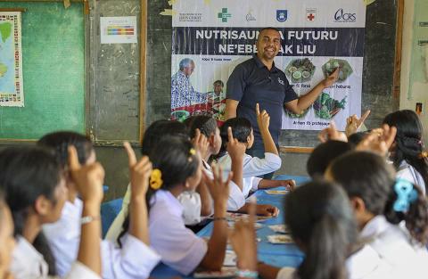 Students in a classroom.