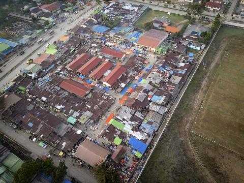 Buildings from the sky.
