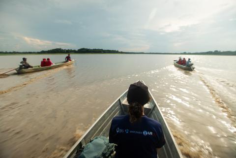 A boat in the river.