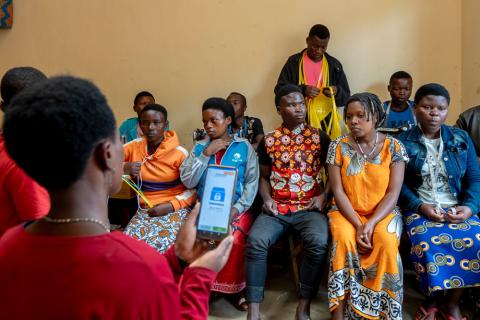 People sitting in a room.