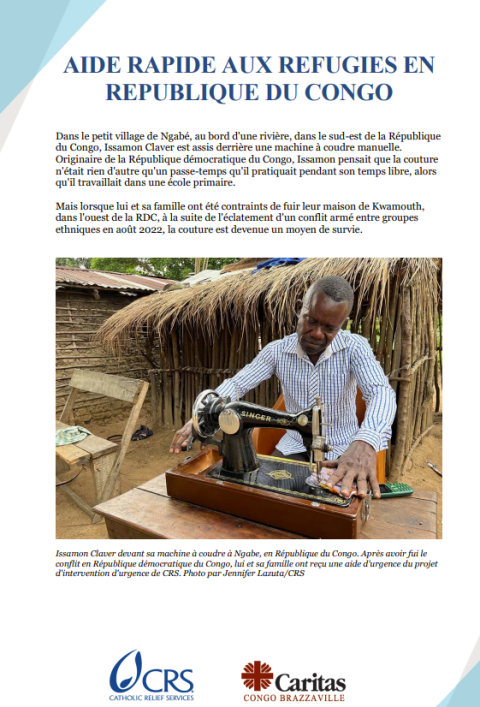 cover of report featuring image of a man with sewing machine
