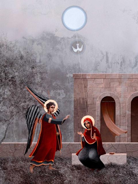 Art of Gabriel visiting Mary by Josiah Henley