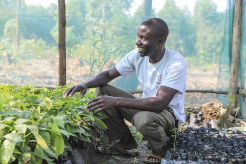 young man in Uganda