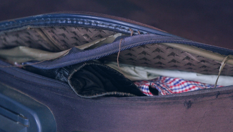 Clothes in a bag,