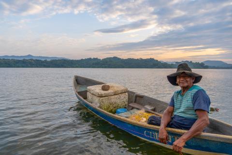 man in boat