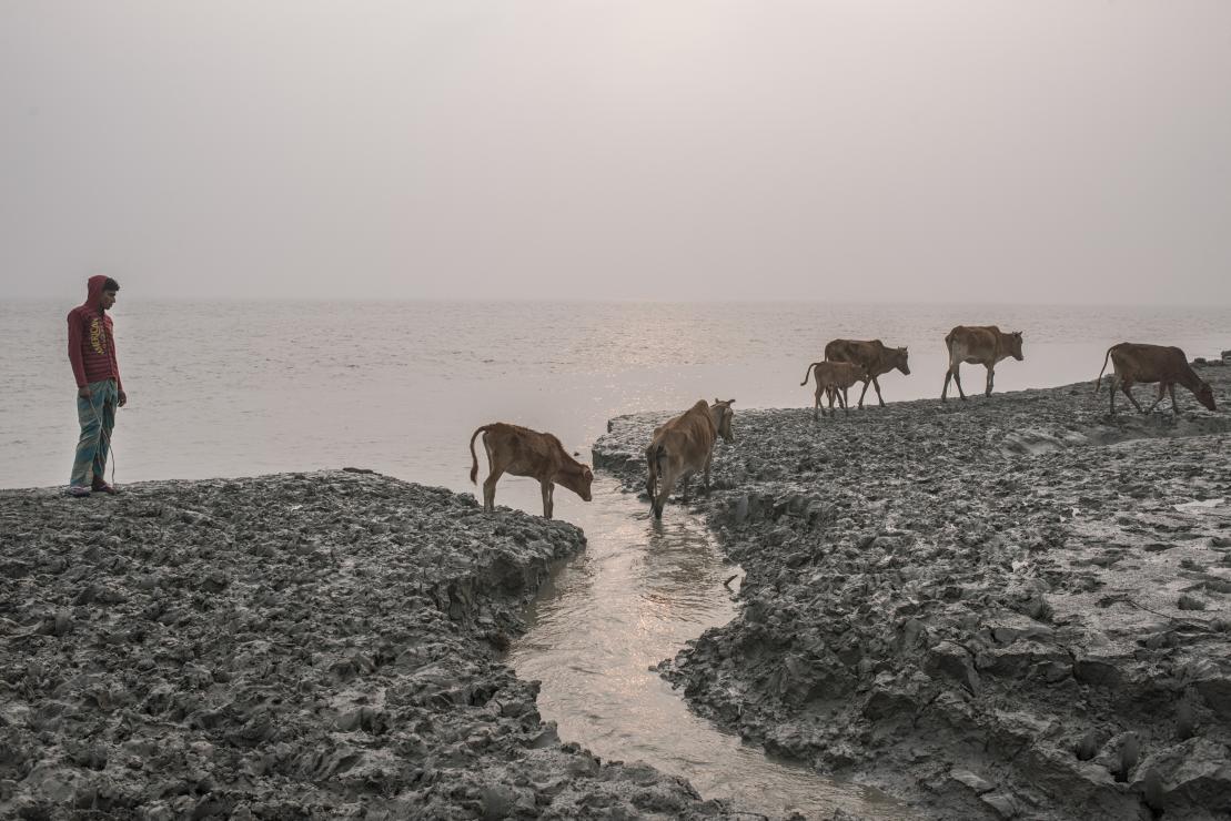 Many people are having to migrate because of the effects of climate change, including erratic temperatures and rising sea levels. Photo by Ismail Ferdous for CRS