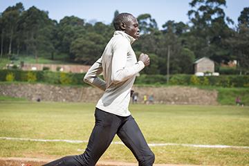 “I am so happy. I know I am racing on behalf of refugees. I was one of those refugees in the camp and now I have reached somewhere special. If I perform well, I will use that to help support my family and my people.” Photo by IOC/Claire Thomas