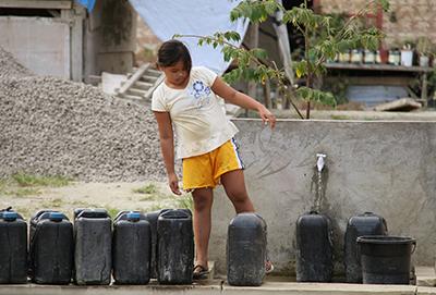 CRS’ shelter design incorporates latrines, septic tanks and communal water points to ensure clean and sanitary conditions.