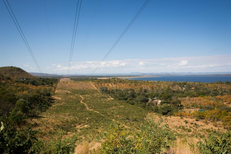 Power lines near Kariba Dam carry energy from the dam throughout Zimbabwe. Photo by Elie Gardner for CRS