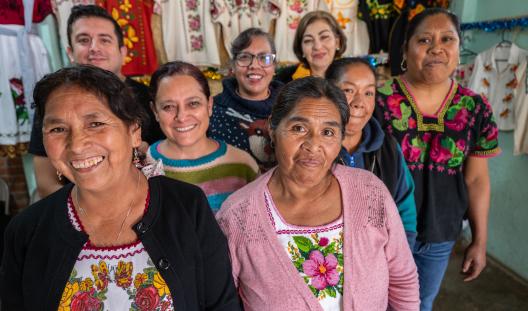 group of Mexican women smiling