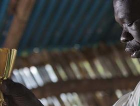 priest saying mass in South Sudan