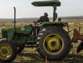 farmer on tractor