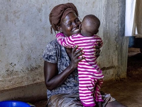 mother holding child in Kenya