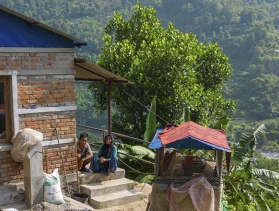 mountainside home in Nepal