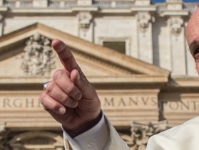 Pope Francis pointing