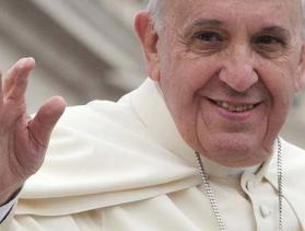 Pope Francis waving