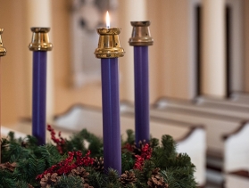 Advent wreath and candles