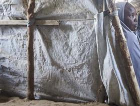 women inside Nigeria shelter