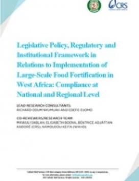 Regulatory Framework of Food Fortification in West Africa